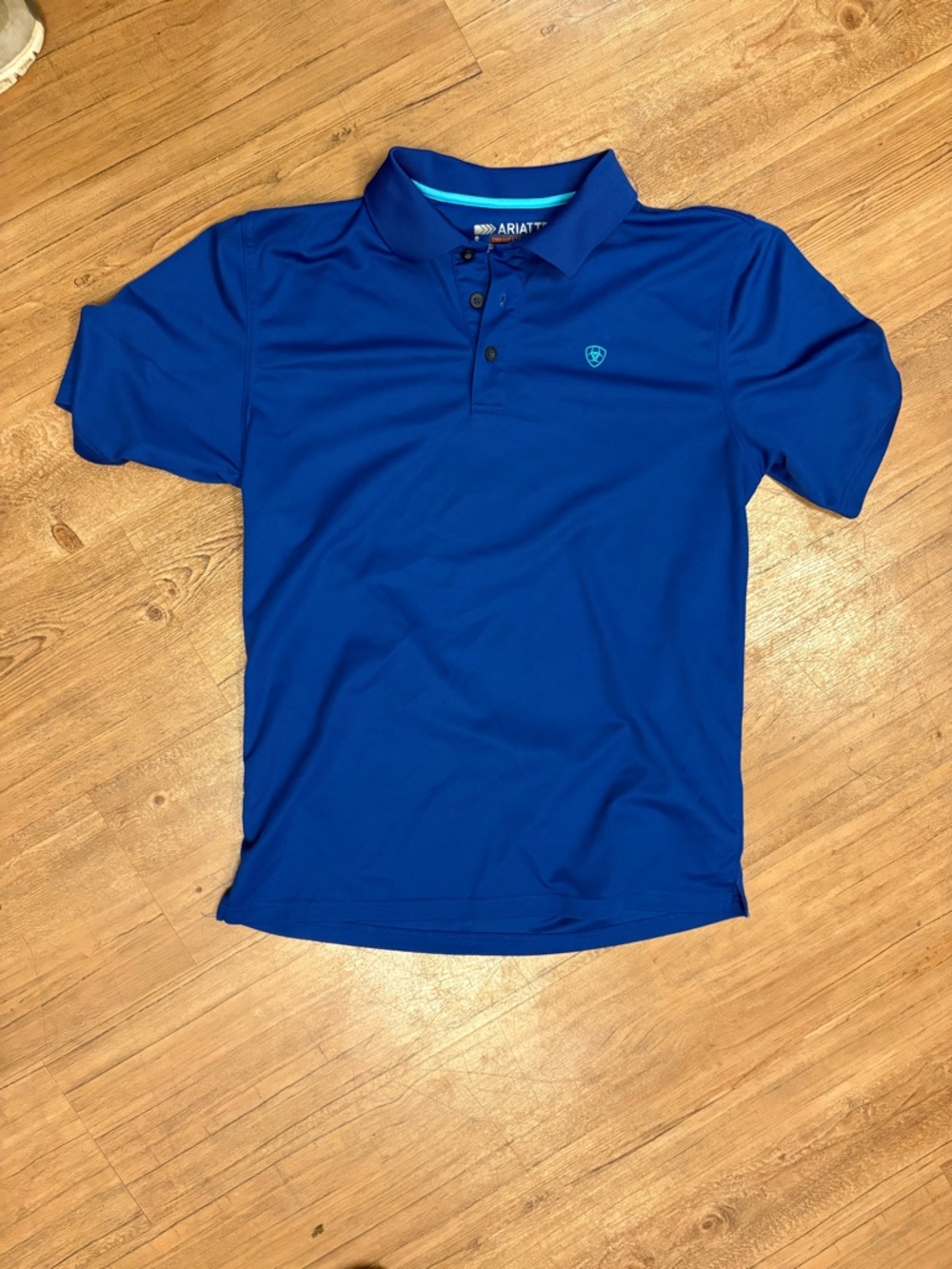 Ariat Men’s Blue Short-Sleeve Performance Polo